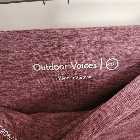NWT Outdoor Voices All Day Shorts 3 Inch Maroon Red XXXL